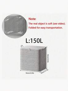 Foldable Fabric Storage Box, Thickened Large Capacity Clothing Storage Bin With Handles, Closet Storage Basket For Blankets, Toys, Clothes, Bedroom, Wardrobe, Living Room Home Organization, Space-Saving - Grey - View 15
