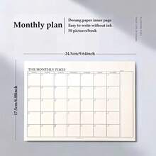 40-Page Portable Planner, Includes Weekly/Monthly Schedule, Study/Work Plan, Diary, Meal Plan, Time Box, Notes, Tear-Off Pages, Creative Design - Weekly and Monthly Planner - View 6
