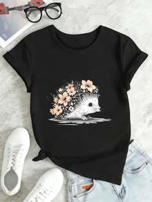 Dam-T-shirts - Svart - Visa 2