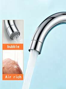 360° Swivel Kitchen Faucet, Modern Dual Control Cold & Hot Water Tap With Retractable Hose, Metal And Plastic Material, 360° Rotating Spout, Splash-Proof Design, Suitable For Kitchen Sink, Bathroom Vanity, And Utility Sink - Multicolor - View 6
