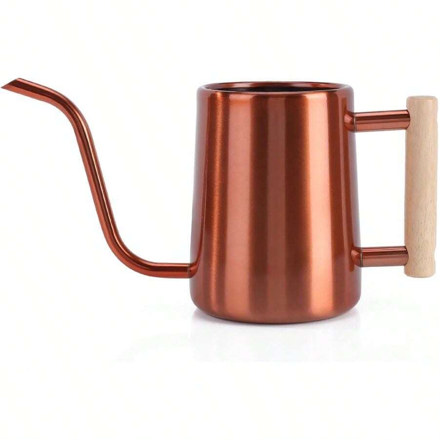 Watering Can Indoor Plants, 35 Oz/1000 Ml Metal Stainless Steel Watering Can Pot With Long Spout Indoor House Plants Bonsai Outdoor Garden Flower Decorative (Copper) - Copper - View 1