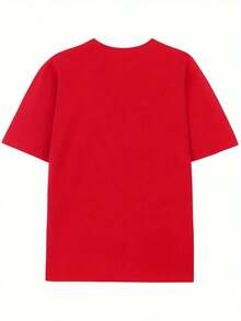 Beautiful Blouses, Lightweight T-Shirts With Mexican Style Prints, Viva Mexico, Short Sleeve, 95% Cotton, Loose Fit, Casual, Unisex, 100% Cotton, Popular Choice 100% Cotton Casual Blouses For Women - 紅色的 - 查看 3