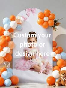 Custom Printed Elastic Arch Decor Fabric - Suitable For Birthdays, Weddings, Anniversaries, Graduation Parties, Various Events And Theme Celebrations. This Personalized Custom Printed Arch Backdrop Fabric Is Tailor-Made For You. Available In Multiple Size Options (Frame Not Included), Perfect For Use As A Photo Booth Backdrop, Unique Party Decor And Wedding Arrangements For Various Occasions. - Multicolor 08 - View 7