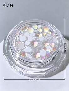 1盒「Mermaid Bubble」雙風格幻彩臉部裝飾水鑽，多尺寸極光漸層水鑽套組，適用於人魚妝容、音樂節、動漫展、攝影 - 彩色 - 查看 6