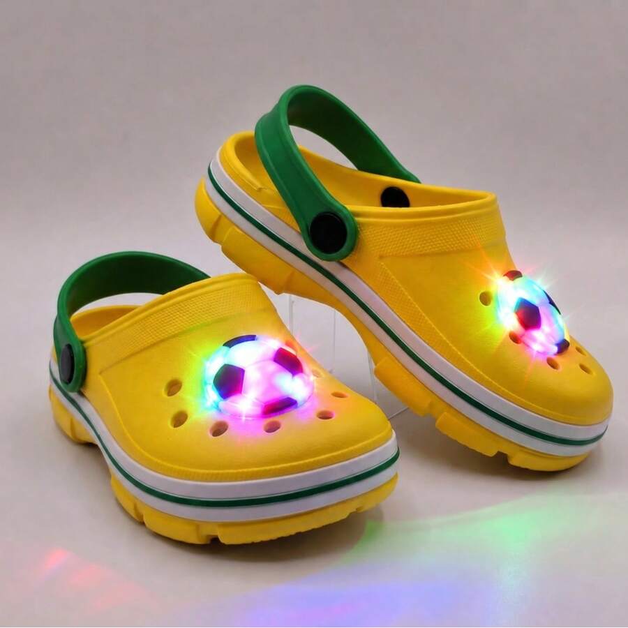 Kidstep Copa Soccer Children's Sandal - Comfortable And Fun LED Papete - 黃色 - 查看 1