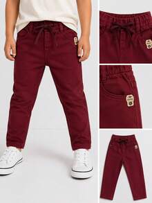 Comfortable Everyday Casual Pants For Boys. - 紅色 - 查看 1