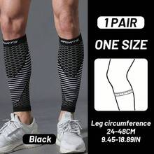 2 Stücke Kompressionsärmel für die Wade, hochelastische Beinmanschetten, atmungsaktiv & bequem, graduierte Kompression, gestrickte Konstruktion, für Frauen & Männer, für Laufen, Fußball, Basketball, Fitness, Alltag - Schwarz, Einheitsgröße, geeignet für alle Jahreszeiten - Schwarz - Übersicht 19