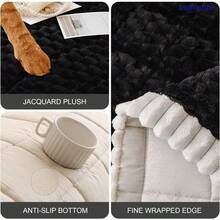 Pet Couch Cover Fuzzy Sofa Covers For Pets, Couch Covers For Dogs, Washable Dog Sofa Cover Protector, Jacquard Fuzzy Non Slip Cushion Slipcover Pet Friendly (Black, 27.6" X 82.7") - B:black - View 4