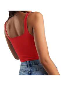 Women Tank Tops & Camis - Red - View 3