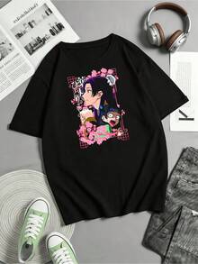 The Apothecary Diaries Mao Mao Y2K Collage Style Bomulls-T-shirt - Svart - Visa 1