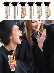 2026毕业糖果盒 - 学士帽造型糖果盒及流苏学士帽造型罐 - 毕业派对装饰；适合在毕业派对上分发小礼物，也可供成年宾客使用。 - 糖果管 - 查看 2
