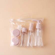 1 Set Travel Cosmetic Refillable Bottles, Portable Toiletry Bag Kit, Pump Spray Bottles, Lotion, Shampoo, Cream Jars (Random Card) - Multicolor - View 9