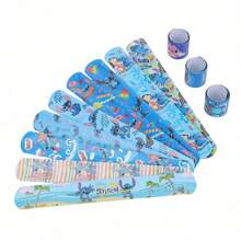 Disney Bộ 24 vòng tay co giãn màu xanh dương chủ đề Stitch hoạt hình, họa tiết Stitch dễ thương, thích hợp làm quà tặng sinh nhật, quà tặng tiệc tùng và phần thưởng trong lớp học. - Nhiều màu - Xem 3