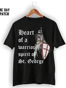 St George  T Shirt  Proud To Be English Shirt  Saint George - Black - View 1