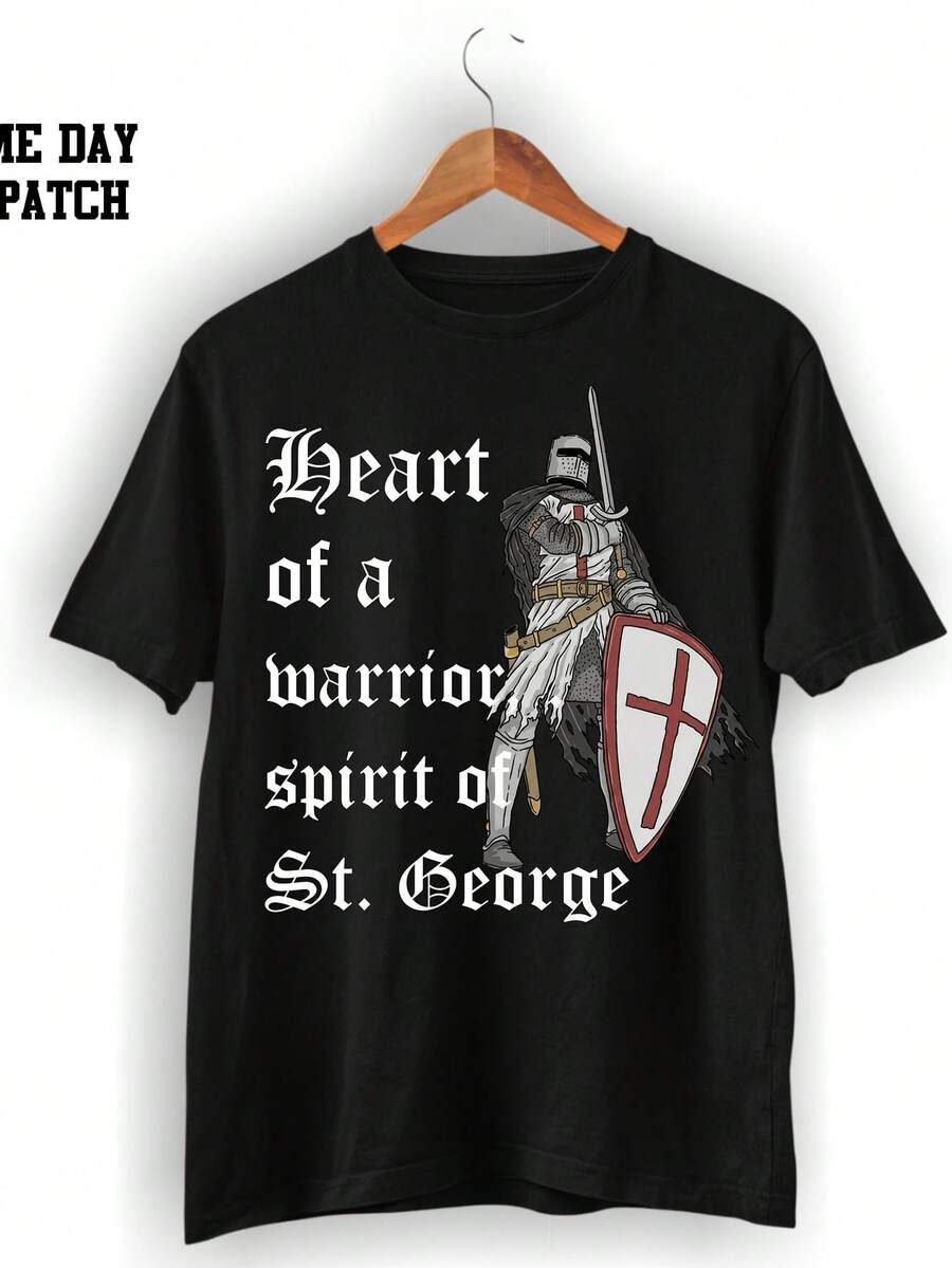 St George T Shirt Proud To Be English Shirt Saint George - Black - View 1