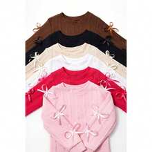 Blouse With Bows For Children And Teenagers. - Baby Pink - View 2
