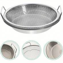 2 piezas/Set Cesta de malla de acero inoxidable para freír, fácil de limpiar, colador antiadherente para frutas y verduras, colador portátil para el hogar y la cocina, juego de coladores de cocina, herramientas y accesorios de cocina esenciales, regalo de Navidad creativo para el chef del hogar, almacenamiento perfecto de cocina - Ver 7