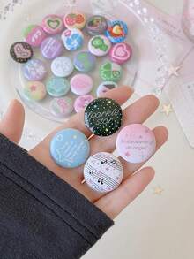 6 PCS 25mm Mini Sticker Badge Cartoon Cute Backpack Decoration Pin Student DIY Clothing Accessory Patch - Multicolor - View 6