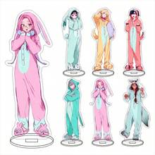 Alien Stage Mizi Sua 15cm 動漫壓克力立牌 透明底座 Q版卡通睡衣設計 桌面擺飾 房間裝飾 家居裝飾 返校季禮物 收藏品 粉絲周邊 可愛動漫禮物 - A - 查看 15