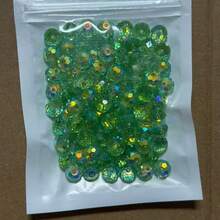 500顆/400顆/200顆/100顆 8mm 水晶珠，適用於手工DIY手鍊、項鍊、耳環、各種手工藝品、珠寶製作，綠色珠子 - 綠色 - 查看 6