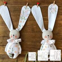 Khuôn thêu và may hình tai thỏ PET - Khuôn thủ công màu ngà bền chắc với hình chú thỏ dễ thương, chi tiết nơ và thiết kế đường viền hoàn hảo, phù hợp cho việc tự làm chắp vá, may chăn, trang trí quần áo, phụ kiện hình thỏ. - Thỏ tai to - Xem 4