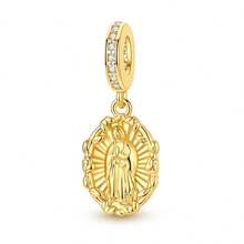Pendentif en forme de scarabée de l'amour éternel, carrosse de citrouille royal, lion et cœur décoratif multifonctionnel, plaqué or 18k, accessoire de bijou pour femme, convient pour bracelet original, collier, pendentif DIY, port quotidien, rendez-vous, fête, vacances, cadeau romantique unique et parfait - Doré - View 13