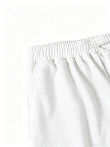 HEYKESON Men's Casual Knee-Length Shorts, Street Style For Summer - White - View 6