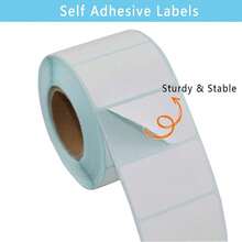 Nhãn nhiệt 40mm, nhãn tự dính màu trắng, tờ nhãn dán cho hộp đựng, nhãn hình chữ nhật, đường kính lỗ 40mm. - Xem 4