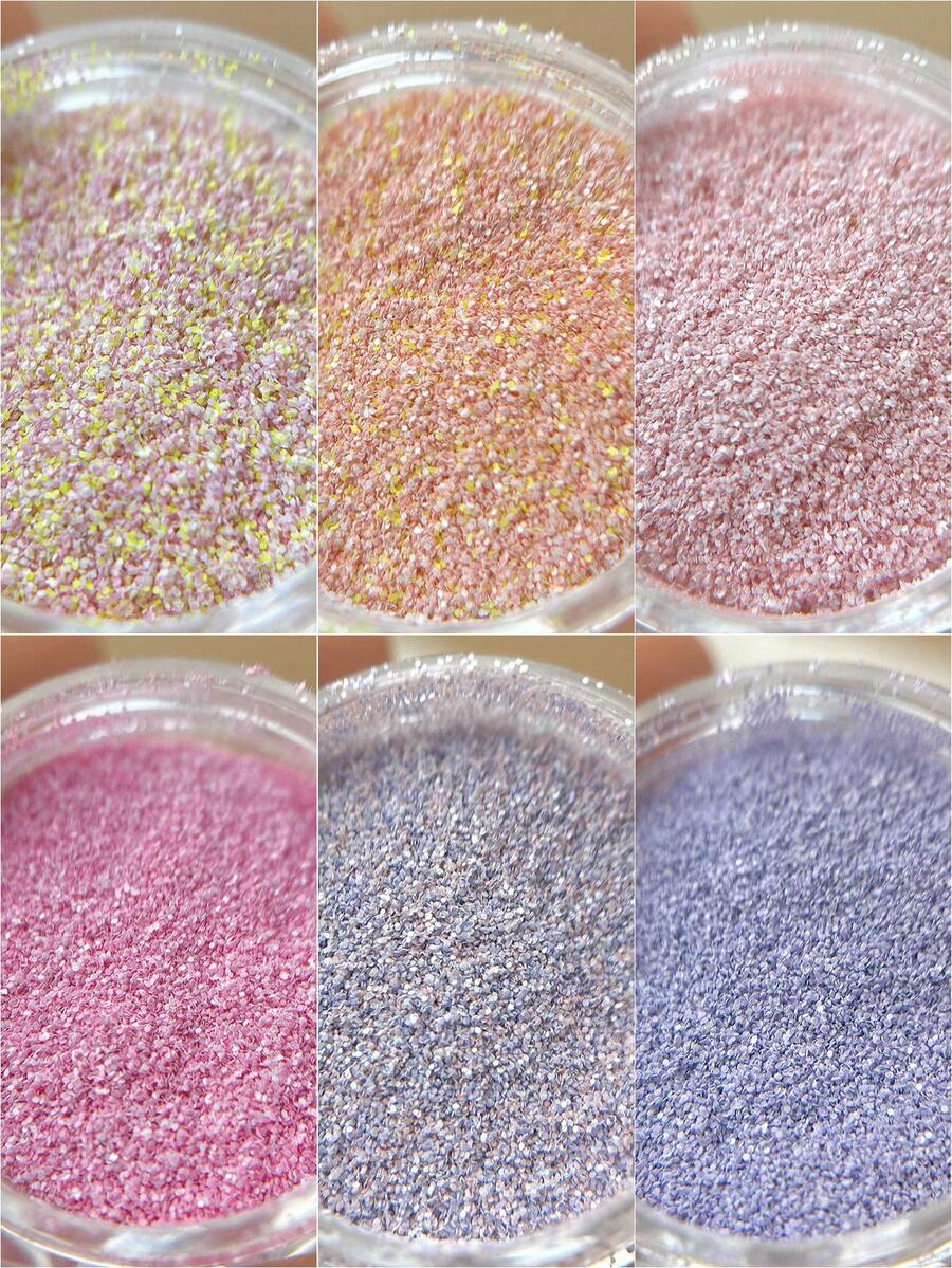 1 Botol Campuran Dekorasi Seni Kuku Seri Macaron Berwarna Krem, Termasuk Glitter Merah Muda, Bubuk Gula, Bubuk Beludru, Bubuk Kuku untuk Aksesori Seni Kuku Korea DIY, Glitter, Payet, Stiker Kuku, Rhinestones, Potongan Kerang - MultiWarna - View 1