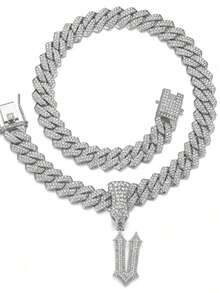 1 Pcs Funky Letter Pendant Necklace Set, Link Chain Hip Hop Jewelry, Perfect Gift For Women And Boys Women Girls Light Luxury High-End Dainty Delicate Pendant Necklace & Light Luxury Choker, Niche Design & Minimalist High-End Style, Sweet Girlish & Gentle Temperament, Shiny Eye-Catching & Texture-Rich, Slim & Versatile & Slimming, Delicate & Exquisite & Thin, Suitable For Daily Commute, Dating Outfits, Dinner Party, Workplace Business, Girlfriends Gathering, Wedding Bridesmaid, Vacation Photography, Street Shooting Styling, Holiday Gift Giving, Light Luxury Street Outings, Annual Party Gala, Casual Daily Wear, Engagement & Spring Summer Outfits, Skin Friendly & Soft Breathable - Bạc - Xem 21
