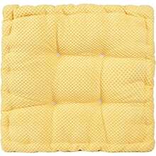 ChezMax - Almohada y cojín de piso, cojines grandes para silla de meditación, almohadilla de asiento cuadrada gruesa, puf de terciopelo suave para interiores y exteriores, banco de yoga, mecedora - F Pia Amarillo - Ver 3