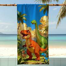 Toalha de Praia com Estampa de Dinossauro da Selva (1 unidade), Cobertor de Praia Extra Grande em Microfibra Super Macia, Toalha de Banho Super Absorvente, Ideal para Viagens, Piscina, Mergulho, Surfe, Ioga e Camping, Disponível em Vários Tamanhos, Acessórios de Praia para Praia, Piscina, Viagens, Camping e Ioga - Dinossauro - Ver 6