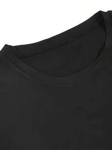 Elegante Camiseta Casual Estampada para Mujer - Diseño "Mi Mayor Bendición, Llámame Mamá o Abuela", con adornos de girasoles y mariposas, mangas cortas, cuello redondo, tela suave y cómoda, perfecta para el Día de la Madre o para uso casual, camiseta chic y a la moda para el Día de la Madre. - Negro - Ver 4
