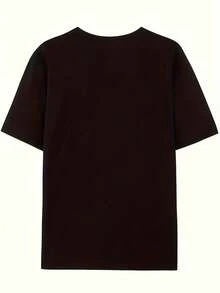Fashionable Women's T-Shirt With Double-Sided Anime Print, Round Neck And Comfortable Short Sleeves, Ideal For Everyday Wear And Casual Outfits, Local Shipping Available - 白色 - 查看 4