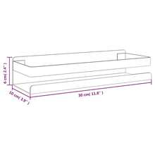 vidaXL Shower Shelf 11.8"X3.9"X2.4" Brushed 304 Stainless Steel - 銀色 - 查看 2