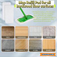 Reusable Microfiber Mop Refill Pads 4 Pack Washable Strong Absorption For Dry And Wet Mopping Fits 10-12 Inch Sweeper Mops - 1 - Xem 6