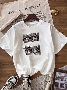 Stylish And Aesthetic Short-Sleeve T-Shirt, Fashionable Short-Sleeve T-Shirt For Spring And Summer 2026, Made In Mexico, 180 Grams. Cartoon Print, Couple Design, Suitable For Indoor Or Outdoor Wear. Crew Neck, Unisex, Ideal For Office And Leisure. One-Piece Pack. - WH-P631577SLNDXZGY451 - 查看 4