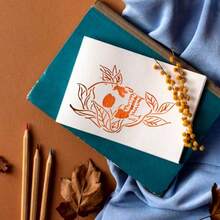 Khuôn vẽ hình đầu lâu mới, khuôn mẫu rỗng bằng PET, khuôn mẫu hỗ trợ vẽ graffiti thủ công tự làm, sản phẩm bán chạy cho Halloween. - A - Xem 2