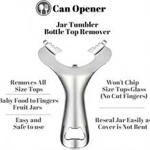 Mason Jar Opener, Stainless Steel Lid Lifter Tool, Multifunctional Can Opener, Easy Twist Top Removal For Jars And Various Lids - View 2