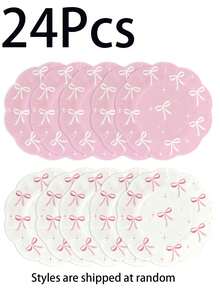1/24/48pcs 7-Inch Butterfly Theme Disposable Paper Plates, Leak-Proof & Thick, 3-Second Quick Cleanup, Suitable For Parties, Camping, Home, Graduation, Valentine's Day, Spring/Summer Events - Multicolor - View 14