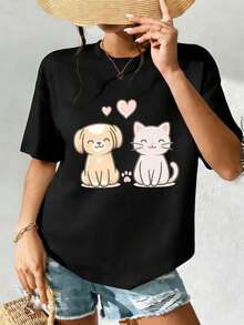 Women T-Shirts - Black - View 2