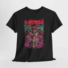 B1abymetal KawaI1I Metal Abstract Girl Graphic T-Shirt R1OCk Band T1EEFor Woman Shirt 100% Cotton Unisex T-Shirt - Premium Casual Comfortable Fit T-Shirt - 黑色 - 查看 1