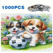500/1000 Piece Beagle Puppy Puzzle Adults - Large Challenge Puzzle, Featuring Cute Beagle Puppies, Flowers, And Beagle Dogs, A Challenging Dog Lovers, Suitable Birthdays//Holidays, Comes In A Portable Box (500 Or 1000 Pieces) - 52*38cm - 500 cái - Xem 5