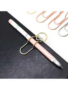 6 Pieces Stainless Steel Multifunctional Metal Clip Set, Notebook And Diary Accessories, With Pen Clip, Bracket And Suspension Function, Used For Organizing Office And School Supplies - View 4