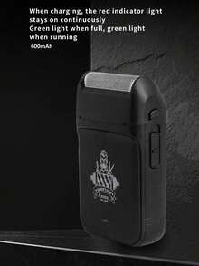 Kemei 男士電動刮鬍刀 往復式剃鬚刀 防水乾濕兩用 便攜式箔片刮鬍刀 長效電池續航 精巧易攜 可拆卸刀頭方便清潔 適合居家與旅行 男士送禮佳品 - 黑色 - 查看 4