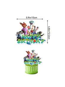 Bộ trang trí sinh nhật Disney Zootopia, bao gồm băng rôn, đồ treo xoắn ốc và đồ trang trí tiệc, phù hợp cho tiệc sinh nhật, đám cưới, lễ tốt nghiệp, ngày lễ, cắm trại ngoài trời, họp mặt gia đình và nhiều dịp khác - Nhiều màu - Xem 4
