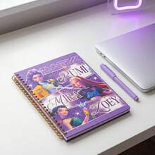 MINISO-Huntrix Kpop Demon Hunter Print A5 Spiral Notebook, Lined Paper, Suitable For Students And Daily Use, Perfect Study Supplies - Multicolor - View 2