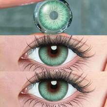 6 Pairs Of Colored Contact 1enses, Offering A Variety Of Color Options. Inc1udes A Contact Lens Case And Wearing Tools, Suitable For Year-Round Use, Ideal For Eye Makeup, Cosplay, Holiday Costume Parties, Halloween - Nhiều màu - Xem 9