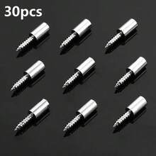 30 chiếc đinh vít cố định kệ kính, vít tự ren hình chữ thập có vỏ bọc cao su chống trượt, giá đỡ kệ bằng vít, thích hợp cho kệ sách, tủ quần áo, kệ. - 30 ốc vít - Xem 10