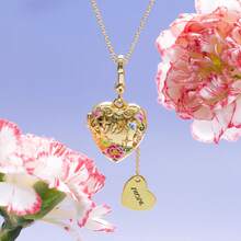 Gold Heart-Shaped Locket Necklace, With An Openable Design That Can Be Paired With Flowers, In A Vintage And Gentle Style, Suitable For Spring And Summer Outfits. It Looks Super Beautiful When Paired With A Knitted Sweater And Floral Dress. It Can Be Used As A Birthday Gift For A Best Friend, Versatile For Daily Work And Commuting, And Is Photogenic For Dates And Photoshoots, Suitable For Girls Who Like A Gentle Style - 圖片款 - 查看 1